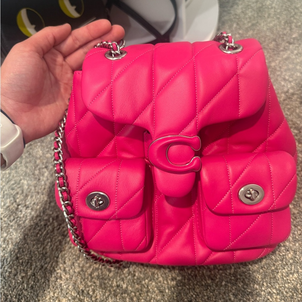 Hot Pink Coach Backpack Purse